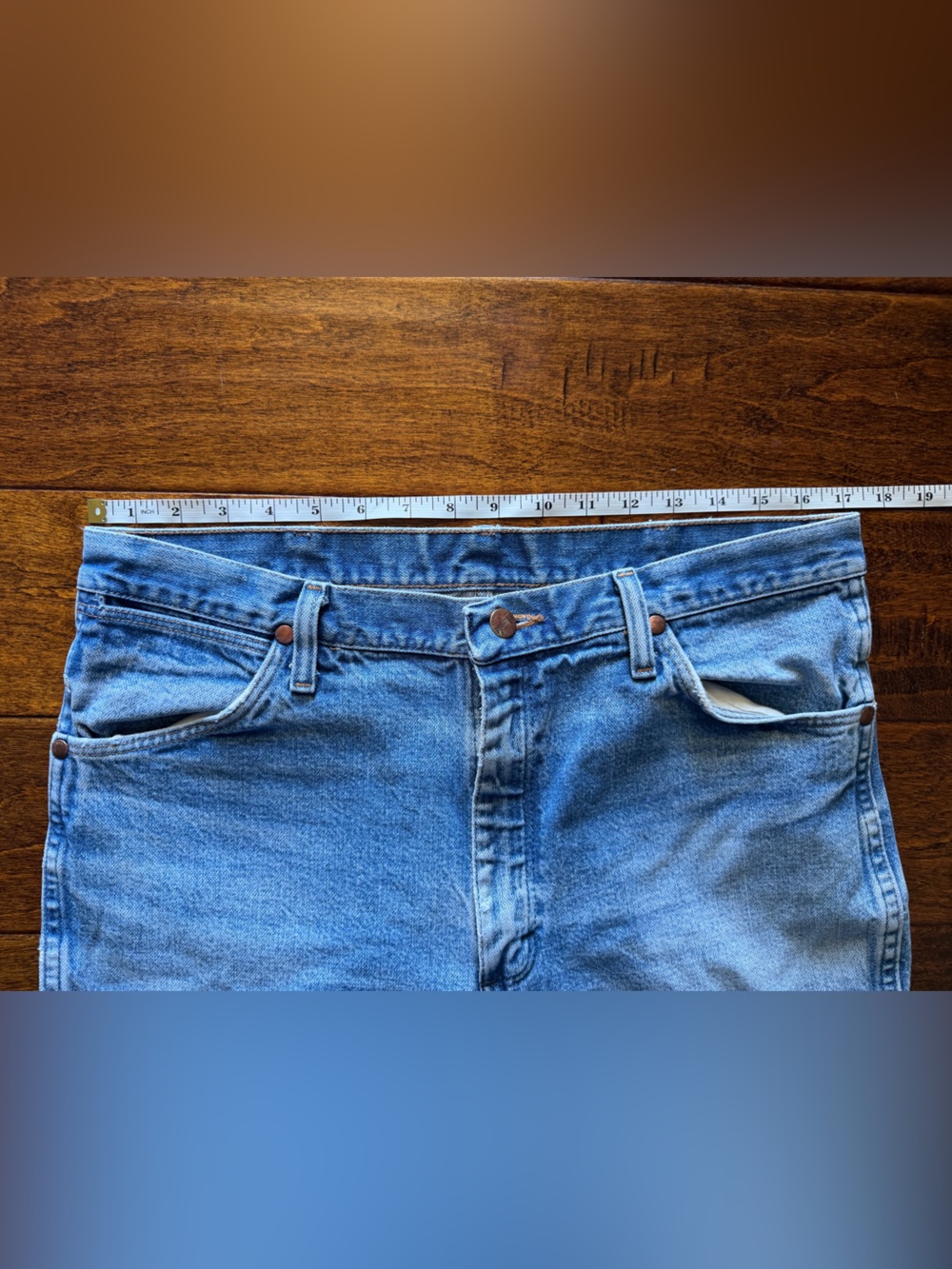 Wrangler Jeans Men's 35x32 (35x29) Slim Fit Cowboy Cut Distressed Work 936PWD - Picture 6 of 8
